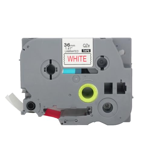 BROVACS 1 Packung Rot auf Weiß Laminiertes Etikettenband Kompatibel mit Brother P-Touch Etikettendrucker TZ 262 TZe 262 36mm 1 1/2" OPA4262 BROVACS 1 Packung Rot auf Weiß Laminiertes Etikettenband Kompatibel mit Brother P-Touch Etikettendrucker TZ 262 TZe 262 36mm 1 1/2" OPA4262 von BROVACS