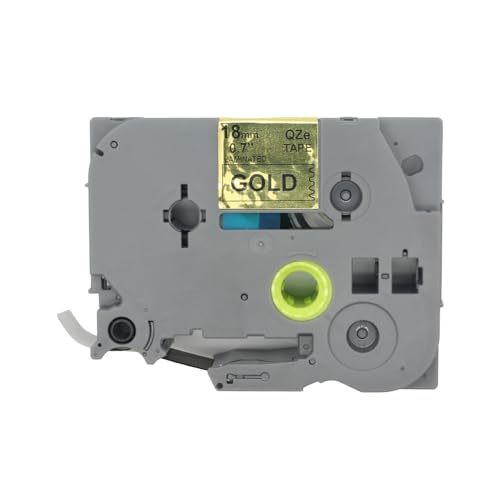 BROVACS 1 Packung Schwarz auf Gold Laminiertes Etikettenband Kompatibel mit Brother P-Touch Etikettendrucker TZ 841 TZe 841 18mm 3/4" OPA4841 BROVACS 1 Packung Schwarz auf Gold Laminiertes Etikettenband Kompatibel mit Brother P-Touch Etikettendrucker TZ 841 TZe 841 18mm 3/4" OPA4841 von BROVACS