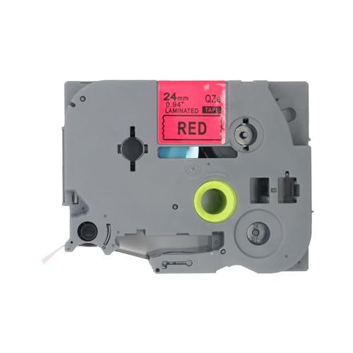BROVACS 1 Packung Schwarz auf Rot Laminiertes Etikettenband Kompatibel mit Brother P-Touch Etikettendrucker TZ 451 TZe 451 24mm 1" OPA4451 von BROVACS
