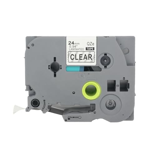 BROVACS 1 Packung Schwarz auf Transparent Laminiertes Etikettenband Kompatibel mit Brother P-Touch Etikettendrucker TZ 151 TZe 151 24mm 1" OPA4151 BROVACS 1 Packung Schwarz auf Transparent Laminiertes Etikettenband Kompatibel mit Brother P-Touch Etikettendrucker TZ 151 TZe 151 24mm 1" OPA4151 von BROVACS