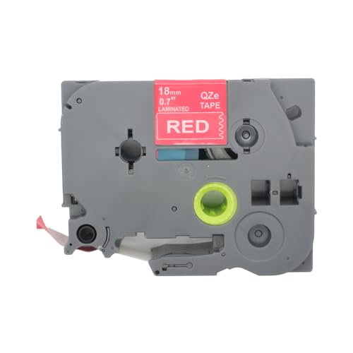 BROVACS 1 Packung Weiß auf Rot Laminiertes Etikettenband Kompatibel mit Brother P-Touch Etikettendrucker TZ 445 TZe 445 18mm 3/4" OPA4445 BROVACS 1 Packung Weiß auf Rot Laminiertes Etikettenband Kompatibel mit Brother P-Touch Etikettendrucker TZ 445 TZe 445 18mm 3/4" OPA4445 von BROVACS