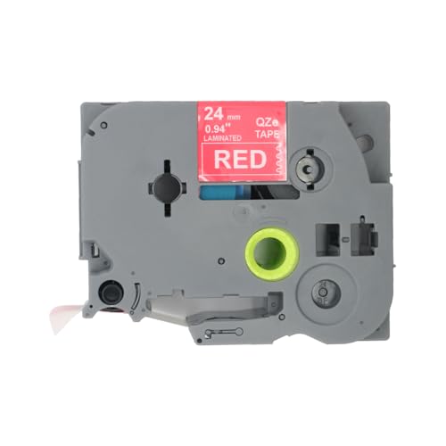 BROVACS 1 Packung Weiß auf Rot Laminiertes Etikettenband Kompatibel mit Brother P-Touch Etikettendrucker TZ 455 TZe 455 24mm 1" OPA4455 BROVACS 1 Packung Weiß auf Rot Laminiertes Etikettenband Kompatibel mit Brother P-Touch Etikettendrucker TZ 455 TZe 455 24mm 1" OPA4455 von BROVACS