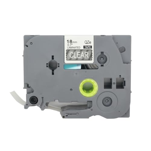 BROVACS 1 Packung Weiß auf Transparent Laminiertes Etikettenband Kompatibel mit Brother P-Touch Etikettendrucker TZ 145 TZe 145 18mm 3/4" OPA4145 von BROVACS