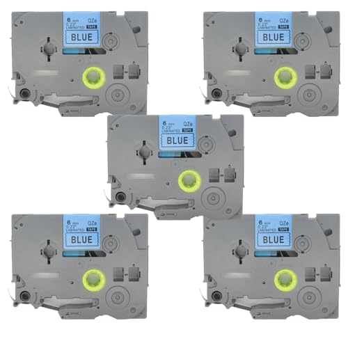 BROVACS 5 Packung Schwarz auf Blau Laminiertes Etikettenband Kompatibel mit Brother P-Touch Etikettendrucker TZ 511 TZe 511 6mm 1/4" OPA4511x5 BROVACS 5 Packung Schwarz auf Blau Laminiertes Etikettenband Kompatibel mit Brother P-Touch Etikettendrucker TZ 511 TZe 511 6mm 1/4" OPA4511x5 von BROVACS