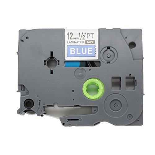 BROVACS Etikettenband, kompatibel mit Brother P-Touch TZ535, TZe 535, 12 mm, OPA1153E, 1 Stück, Weiß auf Blau von BROVACS