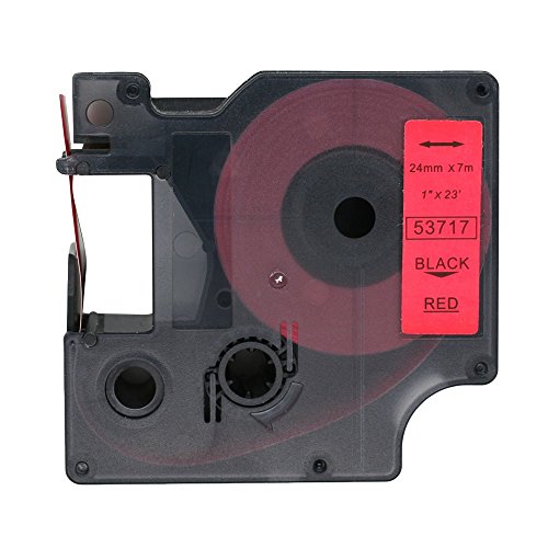 BROVACS Schriftband, Schwarz auf Rot, kompatibel mit DYMO D1 53717, 24 mm OPA2417, 1 Stück BROVACS Schriftband, Schwarz auf Rot, kompatibel mit DYMO D1 53717, 24 mm OPA2417, 1 Stück von BROVACS