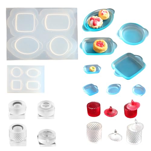 4-teiliges Mini-Teller und Mini-Glas-Silikonformen-Set, 3D-Simulation, niedliche Teller, Glas, Epoxid-Gussformen für Heimwerker, Mikroharz, Puppenhaus, Küche, Display-Dekoration 4-teiliges Mini-Teller und Mini-Glas-Silikonformen-Set, 3D-Simulation, niedliche Teller, Glas, Epoxid-Gussformen für Heimwerker, Mikroharz, Puppenhaus, Küche, Display-Dekoration von BROVITI
