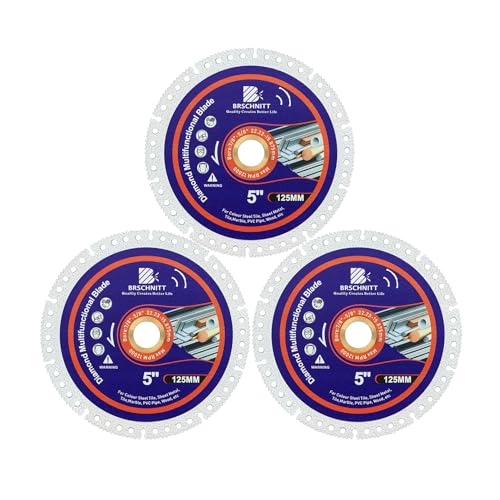 BRSCHNITT 3 Stück Unverwüstliche Schleifscheibe 125MM -22.23/15.875mm Arbor Multifunktionale Trennscheiben zum Glattschneiden, Anfasen, Schleifen von Materialien BRSCHNITT 3 Stück Unverwüstliche Schleifscheibe 125MM -22.23/15.875mm Arbor Multifunktionale Trennscheiben zum Glattschneiden, Anfasen, Schleifen von Materialien von BRSCHNITT