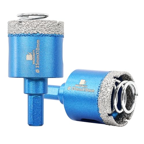 BRSCHNITT Diamant Fliesenbohrer Diamantbohrerr 2pcs35mm - Diamant Bohrkrone mit Feder für Keramik, Granit, Porzellan, Fliesen, Feinsteinzeug, Mauerwerk, Marmor BRSCHNITT Diamant Fliesenbohrer Diamantbohrerr 2pcs35mm - Diamant Bohrkrone mit Feder für Keramik, Granit, Porzellan, Fliesen, Feinsteinzeug, Mauerwerk, Marmor von BRSCHNITT