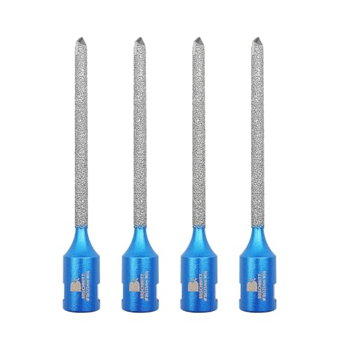 BRSCHNITT Diamant Mörtel Hakenbohrer Mit Hartmetallspitze 8 * 121mm - 4 Stück Diamant Fugenfräser für Mauerwerk, Mörtelentfernung, Mauerwerk, Stein, Beton. von BRSCHNITT