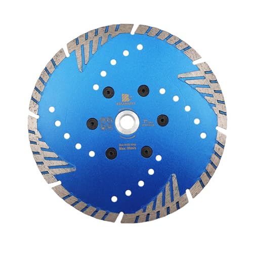BRSCHNITT Diamant Trennscheibe 180 mm x M14 Turbo Sägeblatt mit Schutzzähne Diamantscheibe mit Flansch zum Schneiden Schleifen Granit Marmor Beton Fliesen BRSCHNITT Diamant Trennscheibe 180 mm x M14 Turbo Sägeblatt mit Schutzzähne Diamantscheibe mit Flansch zum Schneiden Schleifen Granit Marmor Beton Fliesen von BRSCHNITT