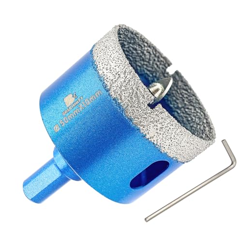 BRSCHNITT Diamant-Trockenbohrkrone mit Pilot-Bit, 5,1 cm, Diamant-Fliesen-Lochsäge mit Dreiecksschaft, für Porzellan, Fliesen, Keramik, Stein, Granit, Marmor BRSCHNITT Diamant-Trockenbohrkrone mit Pilot-Bit, 5,1 cm, Diamant-Fliesen-Lochsäge mit Dreiecksschaft, für Porzellan, Fliesen, Keramik, Stein, Granit, Marmor von BRSCHNITT
