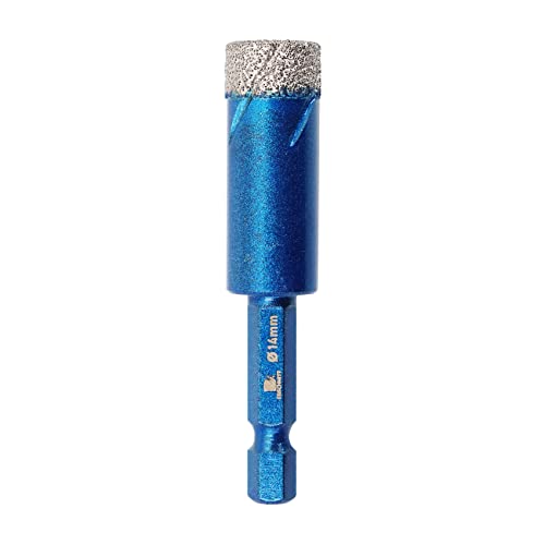 BRSCHNITT Diamantbohrkrone, 14 mm, 3/5 Zoll Lochsäge für Porzellan, Fliesen, Keramik, Stein, Granit, Marmor, Sechskantschaft, Trockenbohrkronen-Set BRSCHNITT Diamantbohrkrone, 14 mm, 3/5 Zoll Lochsäge für Porzellan, Fliesen, Keramik, Stein, Granit, Marmor, Sechskantschaft, Trockenbohrkronen-Set von BRSCHNITT