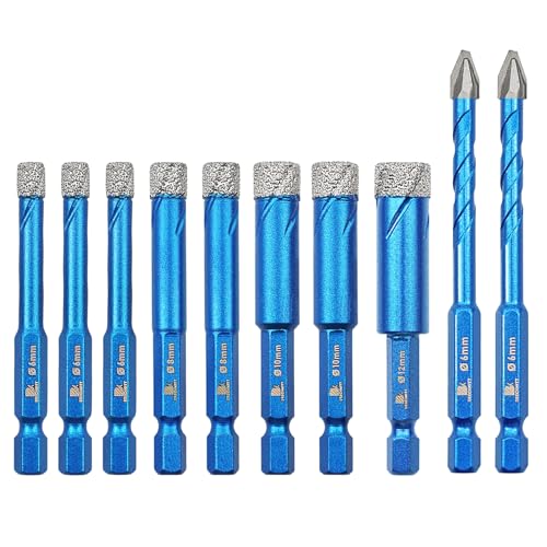 BRSCHNITT Diamond Drill Bit 1/4"*3,5/16"*2,3/8"*2,1/2"- Carbide Tipped Drill bit 1/4"*2 Masonry Drill Bit for Porcelain Ceramic Tiles Glass Plastic Granite BRSCHNITT Diamond Drill Bit 1/4"*3,5/16"*2,3/8"*2,1/2"- Carbide Tipped Drill bit 1/4"*2 Masonry Drill Bit for Porcelain Ceramic Tiles Glass Plastic Granite von BRSCHNITT