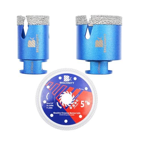 BRSCHNITT Fliesenlochsägenset Diamant 35/50MM - Dimoand Kernbohrer für Porzellan, Keramik, Marmor, Granit 125MM Schneidscheibe BRSCHNITT Fliesenlochsägenset Diamant 35/50MM - Dimoand Kernbohrer für Porzellan, Keramik, Marmor, Granit 125MM Schneidscheibe von BRSCHNITT