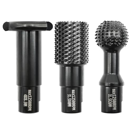 BRSCHNITT Kugel-Drehbohrer, Schleif-Dreh-Holzschnitz-Set, rotierender Frässtift-Schleifkopf für Holzbohren, Schleifen, Markieren, Schnitzen von BRSCHNITT