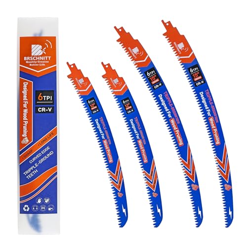 BRSCHNITT Säbelsägeblätter mit japanischen Zähnen 380mm*2+300mm*2 - Bogenkante Säbelsägeblätter für Holz 380mm*2+300mm*2, 6 TPI zum Beschneiden von Bäumen, Holzschneiden BRSCHNITT Säbelsägeblätter mit japanischen Zähnen 380mm*2+300mm*2 - Bogenkante Säbelsägeblätter für Holz 380mm*2+300mm*2, 6 TPI zum Beschneiden von Bäumen, Holzschneiden von BRSCHNITT