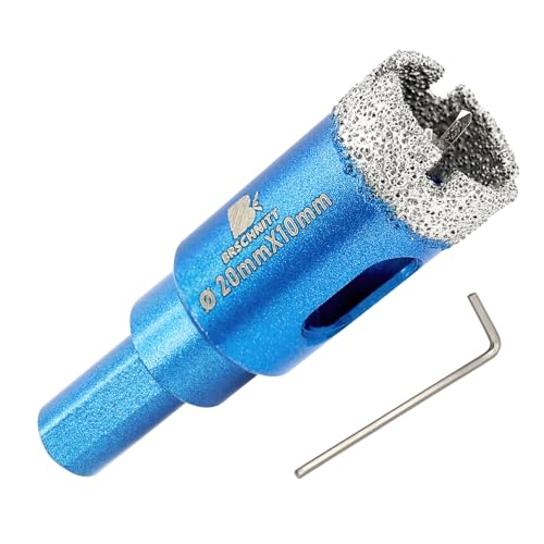 BRSCHNITT Trockener Diamant-Kernbohrer mit Pilot-Bit, 4/5 Zoll Diamant-Fliesenlochsäge mit Dreiecksschaft, für Porzellan, Fliesen, Keramik, Stein, Granit, Marmor BRSCHNITT Trockener Diamant-Kernbohrer mit Pilot-Bit, 4/5 Zoll Diamant-Fliesenlochsäge mit Dreiecksschaft, für Porzellan, Fliesen, Keramik, Stein, Granit, Marmor von BRSCHNITT
