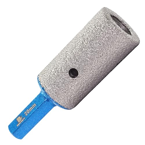 Diamant Fingerfräser 20mm - BRSCHNITT Diamantfräser Vergrößerung Vorhandener Löcher in Porzellan Keramik Fliesen Marmor Granit Sechseckiger Griff von BRSCHNITT