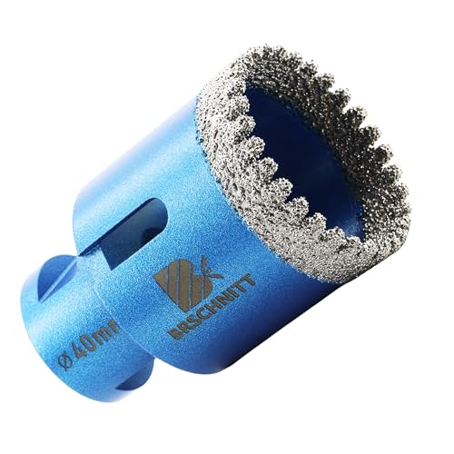 Diamant Fliesenbohrer 40mm - BRSCHNITT M14 Diamantbohrer Lochsäge für Fliesen Porzellan Keramik Marmor Granit Bohrungen, für Winkelschleifer Diamant Fliesenbohrer 40mm - BRSCHNITT M14 Diamantbohrer Lochsäge für Fliesen Porzellan Keramik Marmor Granit Bohrungen, für Winkelschleifer von BRSCHNITT