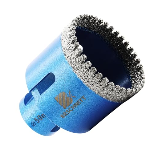 Diamant Fliesenbohrer 50mm - BRSCHNITT M14 Diamantbohrer Lochsäge für Fliesen Porzellan Keramik Marmor Granit Bohrungen, für Winkelschleifer Diamant Fliesenbohrer 50mm - BRSCHNITT M14 Diamantbohrer Lochsäge für Fliesen Porzellan Keramik Marmor Granit Bohrungen, für Winkelschleifer von BRSCHNITT