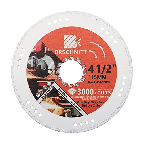 Diamant Metalltrennscheibe 115mm -vakuumgelötete Trennscheibe Diamanttrennscheibe zum Schneiden von Hartmetall, Legierungen, Eisen, Edelstahl Diamant Metalltrennscheibe 115mm -vakuumgelötete Trennscheibe Diamanttrennscheibe zum Schneiden von Hartmetall, Legierungen, Eisen, Edelstahl von BRSCHNITT