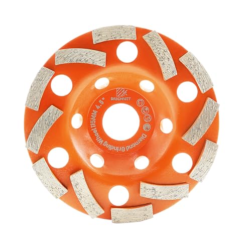 Diamant Schleiftopf 115mm - BRSCHNITT Geschweißt Doppelreihig Diamanttopfschleifer Schleifscheibe für Beton Mauerwerk Granit Marmor Naturstein Diamant Schleiftopf 115mm - BRSCHNITT Geschweißt Doppelreihig Diamanttopfschleifer Schleifscheibe für Beton Mauerwerk Granit Marmor Naturstein von BRSCHNITT