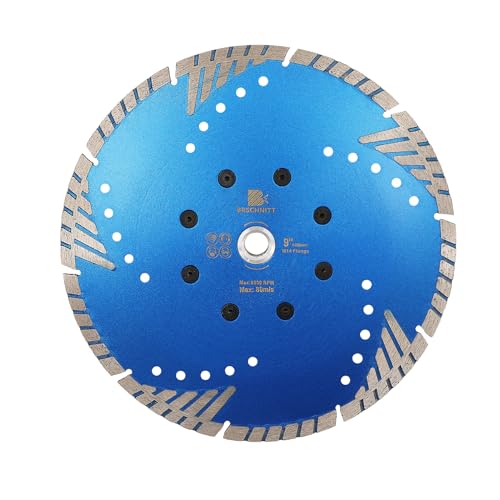 BRSCHNITT Diamant Trennscheibe 230 mm x M14 Turbo Sägeblatt mit Schutzzähne Diamantscheibe mit Flansch zum Schneiden Schleifen Granit Marmor Beton Fliesen BRSCHNITT Diamant Trennscheibe 230 mm x M14 Turbo Sägeblatt mit Schutzzähne Diamantscheibe mit Flansch zum Schneiden Schleifen Granit Marmor Beton Fliesen von BRSCHNITT