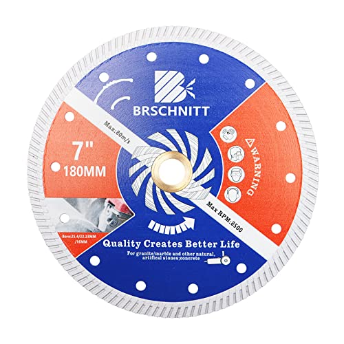 Diamant Trennscheibe - BRSCHNITT 180mm Turbo Diamanttrennscheibe für Beton,Granit Marmorstein Hartbeton Stahlbeton Diamant Trennscheibe - BRSCHNITT 180mm Turbo Diamanttrennscheibe für Beton,Granit Marmorstein Hartbeton Stahlbeton von BRSCHNITT