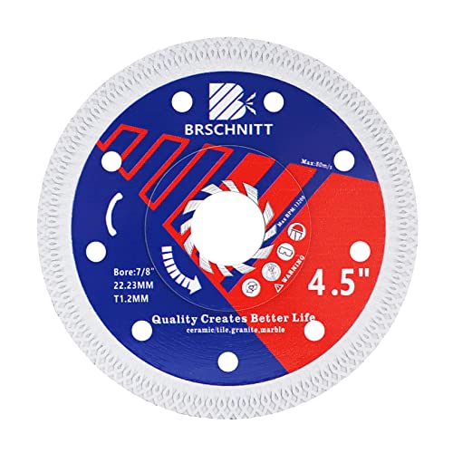 Diamant Trennscheibe Fliesenscheibe 115mm - BRSCHNITT Turbo Mesh Diamantklinge mit X Felgensegment für Hart Keramik Porzellan Fliesen Granit. Diamant Trennscheibe Fliesenscheibe 115mm - BRSCHNITT Turbo Mesh Diamantklinge mit X Felgensegment für Hart Keramik Porzellan Fliesen Granit. von BRSCHNITT