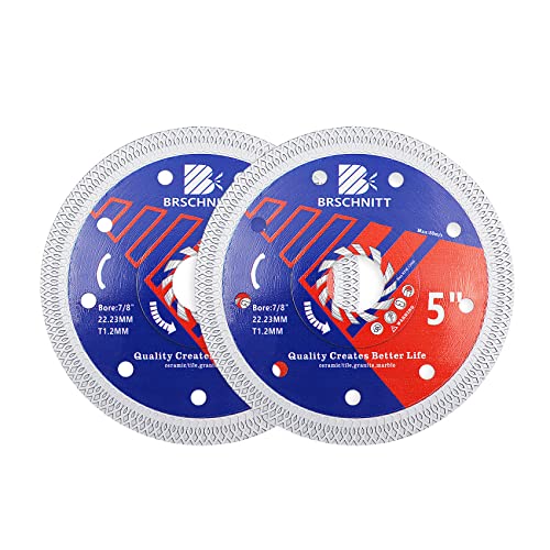 Diamant Trennscheibe Fliesenscheibe 125mm 2 Stück- BRSCHNITT Turbo Mesh Diamantklinge mit X Felgensegment für Hart Keramik Porzellan Fliesen Granit. Diamant Trennscheibe Fliesenscheibe 125mm 2 Stück- BRSCHNITT Turbo Mesh Diamantklinge mit X Felgensegment für Hart Keramik Porzellan Fliesen Granit. von BRSCHNITT
