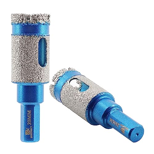 Diamant Trockenbohrer Fliesenbohrer 20mm - BRSCHNITT 2 Stück Diamant Bohrkrone - Lochsäge für Keramik, Granit, Porzellan, Fliesen, Feinsteinzeug, Mauerwerk, Marmor. Diamant Trockenbohrer Fliesenbohrer 20mm - BRSCHNITT 2 Stück Diamant Bohrkrone - Lochsäge für Keramik, Granit, Porzellan, Fliesen, Feinsteinzeug, Mauerwerk, Marmor. von BRSCHNITT