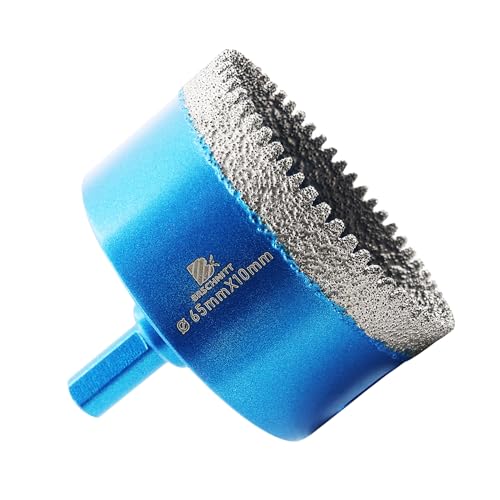 Diamant Trockenbohrer Fliesenbohrer 65mm - BRSCHNITT Diamant Bohrkrone Lochsäge für Keramik, Granit, Porzellan, Fliesen, Feinsteinzeug, Mauerwerk, Marmor. Diamant Trockenbohrer Fliesenbohrer 65mm - BRSCHNITT Diamant Bohrkrone Lochsäge für Keramik, Granit, Porzellan, Fliesen, Feinsteinzeug, Mauerwerk, Marmor. von BRSCHNITT