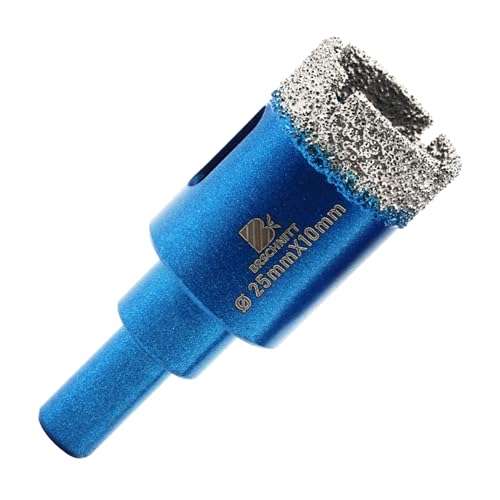 Diamant Trockenbohrer Fliesenbohrer - BRSCHNITT 25mm Diamant Lochsägen Kernbohrer mit Rundschaft für Porzellanfliesen Keramikstein Granit Marmor von BRSCHNITT