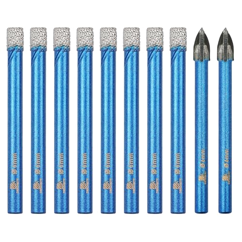 Diamantbohrer Fliesenbohrer Set - BRSCHNITT 10 Stück 6mm Diamant Bohrkrone - Lochsäge für Keramik,Granit,Porzellan,Fliesen,Feinsteinzeug,Mauerwerk, Marmor,Mauerwerk. Diamantbohrer Fliesenbohrer Set - BRSCHNITT 10 Stück 6mm Diamant Bohrkrone - Lochsäge für Keramik,Granit,Porzellan,Fliesen,Feinsteinzeug,Mauerwerk, Marmor,Mauerwerk. von BRSCHNITT