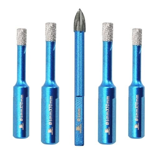 Diamantbohrer Fliesenbohrer Set - BRSCHNITT 5 Stück 6mm Diamant Bohrkrone - Lochsäge für Keramik,Granit,Porzellan,Fliesen,Feinsteinzeug,Mauerwerk, Marmor,Mauerwerk. Diamantbohrer Fliesenbohrer Set - BRSCHNITT 5 Stück 6mm Diamant Bohrkrone - Lochsäge für Keramik,Granit,Porzellan,Fliesen,Feinsteinzeug,Mauerwerk, Marmor,Mauerwerk. von BRSCHNITT