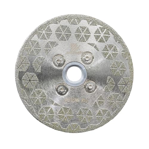 Diamantscheibe 105 mm - BRSCHNITT M14 DiamantTrennscheibe & Schleifscheibe für Harte Fliesen Keramik Feinsteinzeug Granit Marmor von BRSCHNITT