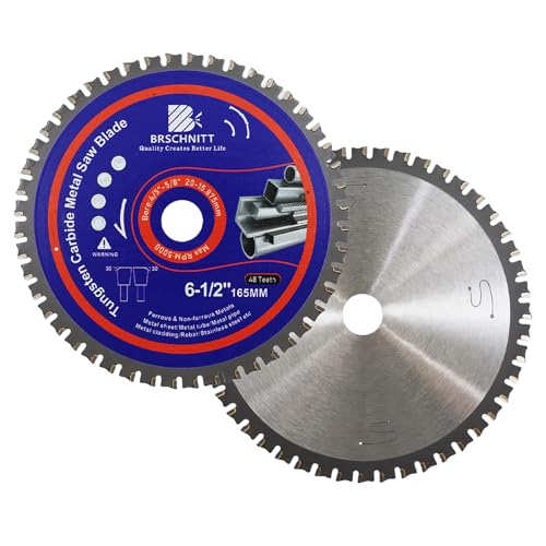 Kreissägeblatt Metall 165mm - 2 Stück 48T TCT Metallkreissägeblatt zum Schneiden von Stahl, Aluminium, Kupfer, Metall Baustahl, für Kreissäge und Kappsäge | Metallsägeblatt Kreissägeblatt Metall 165mm - 2 Stück 48T TCT Metallkreissägeblatt zum Schneiden von Stahl, Aluminium, Kupfer, Metall Baustahl, für Kreissäge und Kappsäge | Metallsägeblatt von BRSCHNITT
