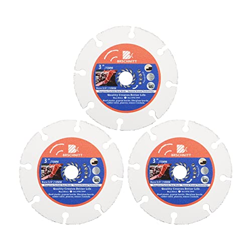 Multi Sägeblatt Trennscheibe 75mm- 2 Stück BRSCHNITT Winkelschleifer für Laminat Holz Kunststoff Nagelfest. von BRSCHNITT