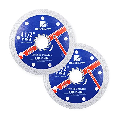 Diamant Trennscheibe Fliesenscheibe 115mm - 2 Stück BRSCHNITT Turbo Mesh Diamantklinge mit X Felgensegment für Hart Keramik Porzellan Fliesen Granit. Diamant Trennscheibe Fliesenscheibe 115mm - 2 Stück BRSCHNITT Turbo Mesh Diamantklinge mit X Felgensegment für Hart Keramik Porzellan Fliesen Granit. von BRSCHNITT