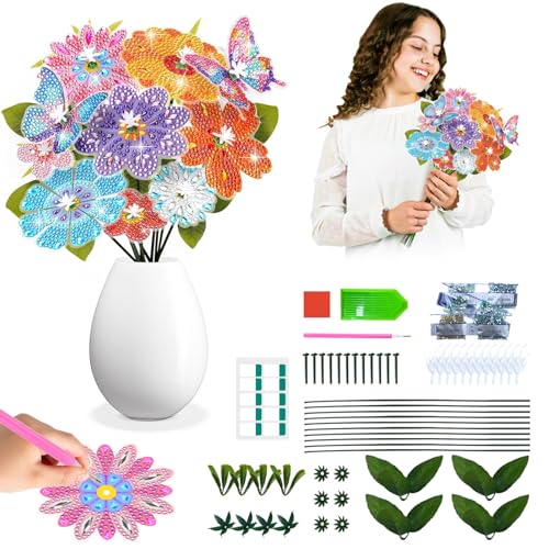 Blumen Basteln Mädchen DIY Blumen Diamond Painting Kinder Bastelset Geschenk für Mädchen 5 6 7 8 9 10 11 12Jahre Kinder Blumenstrauß Basteln Kreativ Geburtstagsgeschenk Blumen Basteln Mädchen DIY Blumen Diamond Painting Kinder Bastelset Geschenk für Mädchen 5 6 7 8 9 10 11 12Jahre Kinder Blumenstrauß Basteln Kreativ Geburtstagsgeschenk von BRTNUP