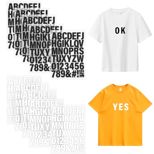 Buchstaben zum Aufbügeln für Kleidung, 5,1 cm Wärmetransfer-Vinyl-Buchstaben für T-Shirts, Fußball-Shirts, DIY-Namendruck, 420 Stück Zahlen zum Aufkleben für Kleidung Buchstaben zum Aufbügeln für Kleidung, 5,1 cm Wärmetransfer-Vinyl-Buchstaben für T-Shirts, Fußball-Shirts, DIY-Namendruck, 420 Stück Zahlen zum Aufkleben für Kleidung von BRTNUP