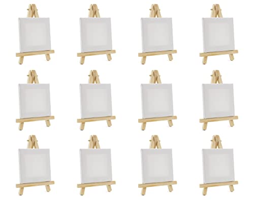 BRUBAKER 12er Set Mini Staffeleien mit Leinwand - Holz Tischkartenhalter - 12,5 cm Fotohalter Kartenhalter Platzkartenhalter - Kleine Tischdeko inkl. Mini-Leinwand Keilrahmen für Hochzeit Party BRUBAKER 12er Set Mini Staffeleien mit Leinwand - Holz Tischkartenhalter - 12,5 cm Fotohalter Kartenhalter Platzkartenhalter - Kleine Tischdeko inkl. Mini-Leinwand Keilrahmen für Hochzeit Party von BRUBAKER