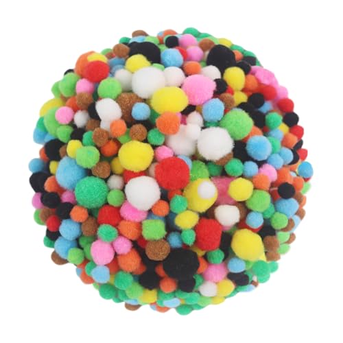 450 Stücke 1cm,1.5cm,2cm Pompons,Bunte Pompons zum Basteln,Pom Pom Set in 9 Farben zum Basteln，Pompoms zum Basteln für Kinder， Flauschige Bastelbälle für DIY, Partydeko, Haarschmuck & Kleidung von BRUKUSUR