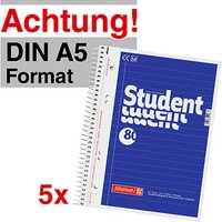 5 BRUNNEN Collegeblöcke Student Kleinformat liniert DIN A5 Innenrand 5 BRUNNEN Collegeblöcke Student Kleinformat liniert DIN A5 Innenrand von BRUNNEN