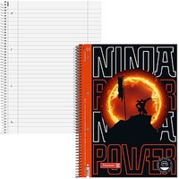 BRUNNEN Collegeblock Ninja Power Lineatur 27 liniert DIN A4 Innen- und Außenrand von BRUNNEN
