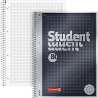 BRUNNEN Collegeblöcke Student Premium kariert DIN A4 Rand rundum, 5 St. von BRUNNEN