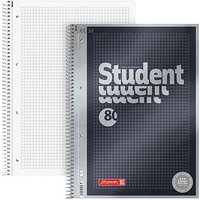 BRUNNEN Collegeblöcke Student Premium kariert DIN A5 Rand rundum, 5 St. von BRUNNEN