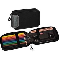 BRUNNEN Federmäppchen befüllt s'maepp Colour Code onyx onyx 17-teilig, 20,0 x 4,5 cm von BRUNNEN