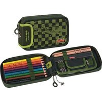 BRUNNEN Federmäppchen befüllt s'maepp Fast Wheels grün/hellgrün 16-teilig, 20,0 x 4,5 cm von BRUNNEN